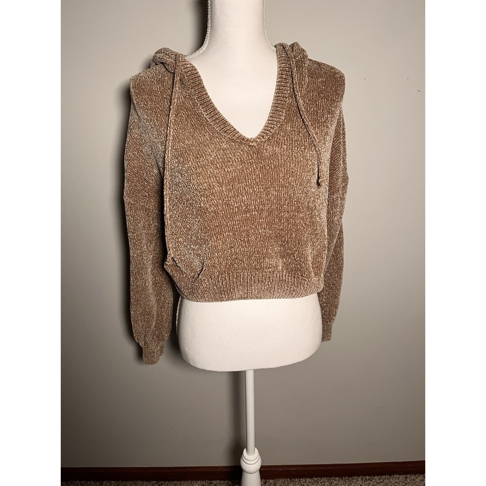 Nikka K Women's Cropped Sweater‎ Medium Tan
